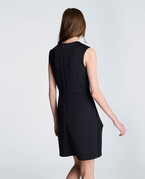 cascading mini dress Draped Pleated Mini Cascading Detail Dress