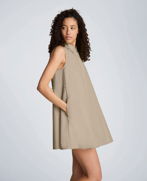 mini trapeze dress Topshop tech mini trapeze dress in buttermilk