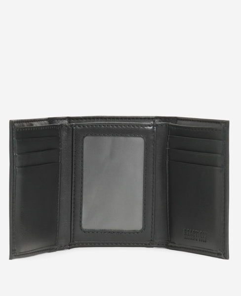 Shop Eugene TECHNI-COLE Leather Trifold Wallet, Black KC