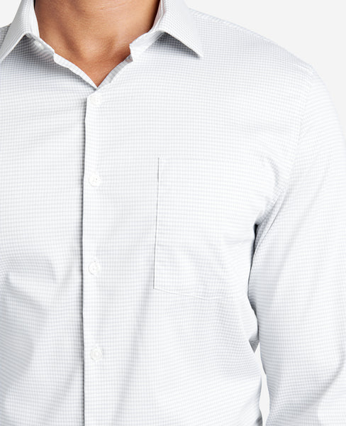 kenneth cole slim fit dress shirt Sustainable Stretch Collar Solid with TEK FIT breezy Color:Heather Navy Luxury Ombre Wedding Dress flex shirt from Kenneth