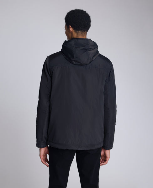 REACTION - Utility Rain Hooded Jacket for Men, Black | KC