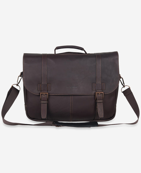 Colombian Leather Flapover Messenger Bag