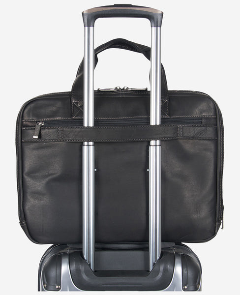 Colombian Leather Top Zip Messenger Bag