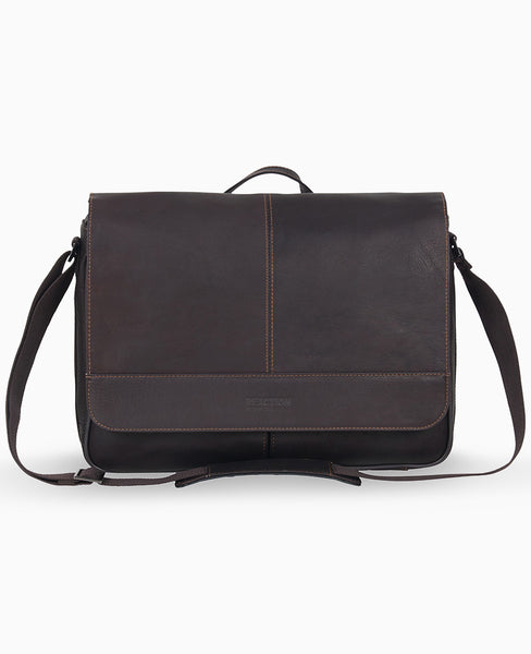 brown backpack kenneth cole reaction backstage access colombian leather slim Risky Business Messenger Bag Fenton zip front backpack gift for papa Made of an elegant Color:Lemon