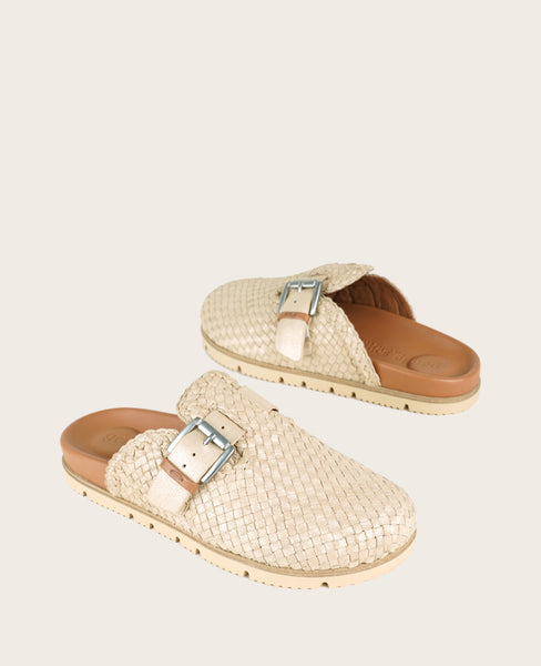 Brantley Woven Leather Mule in Sand – Gentle Souls Comfort