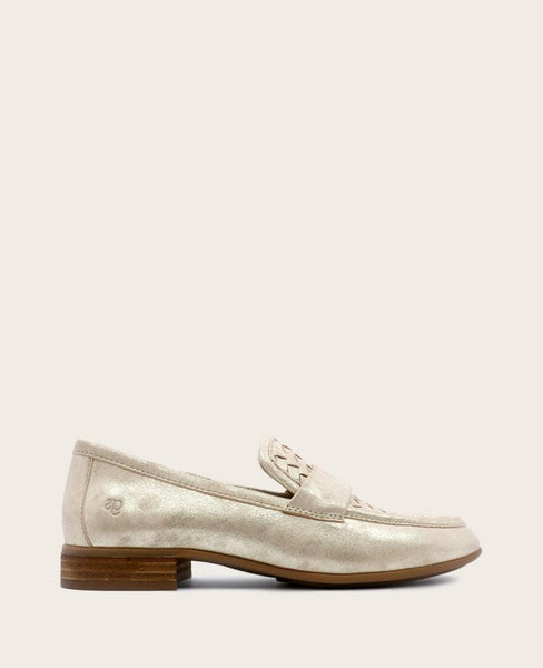 Shop Gentle Souls Crew Woven Metallic Leather Loafer | KC display picture 2
