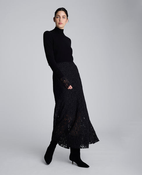 Merino Wool Cropped Mockneck Sweater