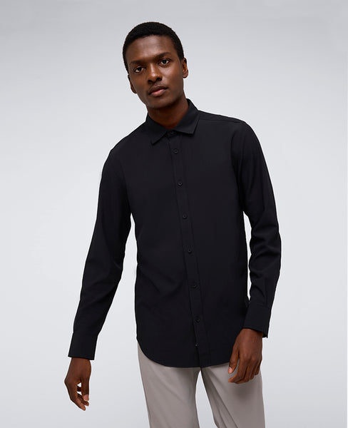 awearness kenneth cole slim fit dress shirt Slim-Fit Stretch Dress Shirt – Black Smoke main image 0