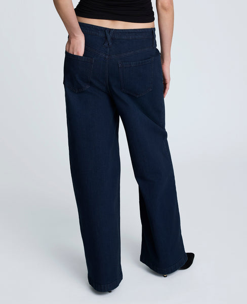 Denim High Rise Wide Leg Jean