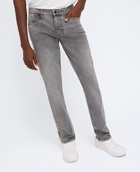Men's Slim-Fit Acid Wash Denim Jeans – Grey Kenneth Cole