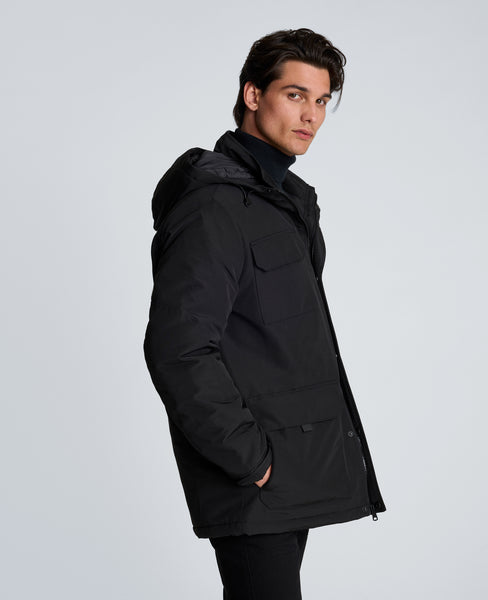 REACTION - Oxford Patch Pocket Parka for Men, Black | KC