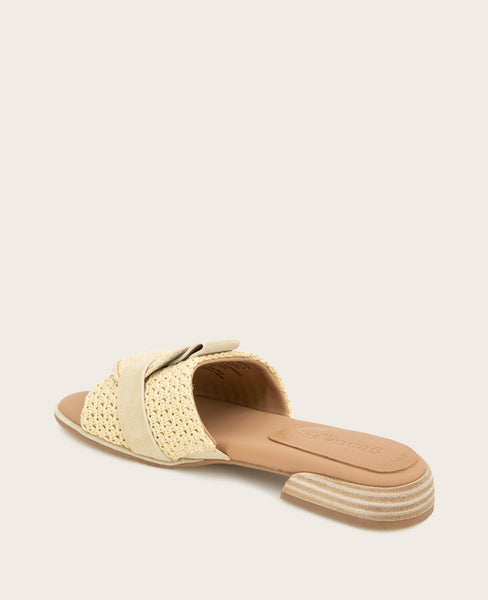 Hudson Natural Raffia Sandal – Gentle Souls Slip-On Comfort