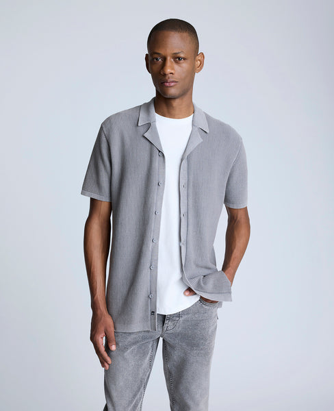 トップス NTRUL CLASSIC KNIT SHIRT GRAY NTRUL CLASSIC KNIT SHIRT GRAY – DISSONANCE