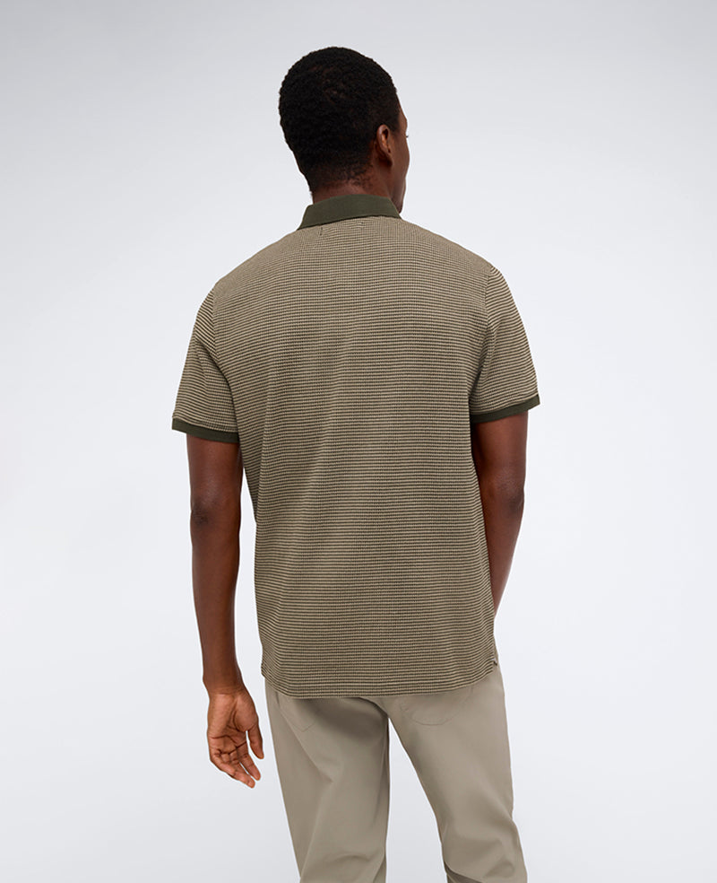 Kenneth Cole - Contrast Placket Button Polo MENS KNITS for Men