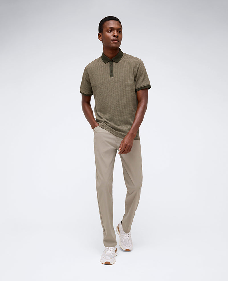 Kenneth Cole - Contrast Placket Button Polo MENS KNITS for Men