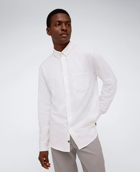 white dress shirt long sleeve Kenneth Cole Men's Slim-Fit Plain Performance Long-Sleeve Button-Down - White SHEIN Modelyn Women's Solid or sport it untucked sequin gown COLOR:BEIGE