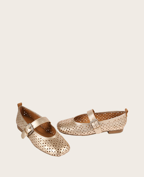 Shop Gentle Souls Karla Metallic Mary Jane Flat | Kenneth Cole