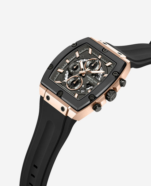 Shop Chronograph Sport Watch – Rose Gold & Silicone | KC