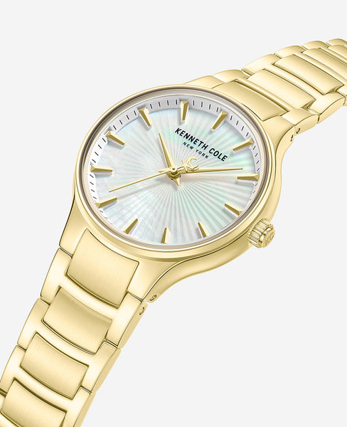 Classic Gold Tone Bracelet Watch display picture 3