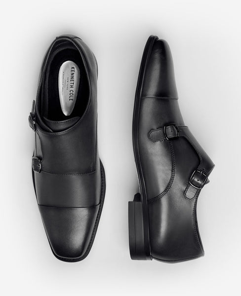 Charles Double Monk Strap Oxford – Charcole | Kenneth Cole