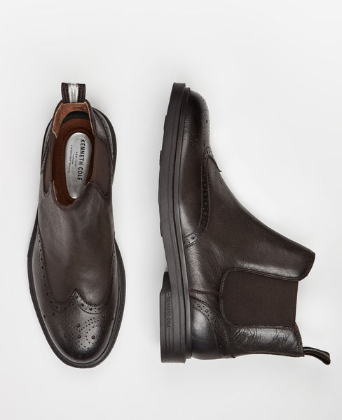 Kenneth Cole Reaction SZ13 Make A Splash Black Chelsea Wingtip Rain Boot Staple KNFRANK_LBR02-KF1_d1450651-  main image 4