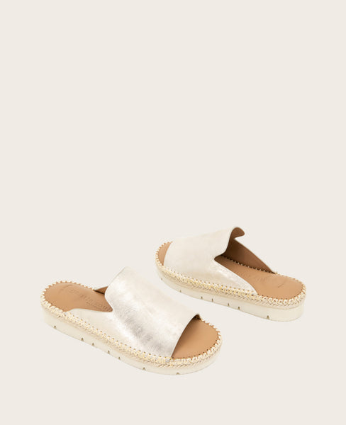 Leilani Gold Slip-On Sandal – Women's Platform Style | KC