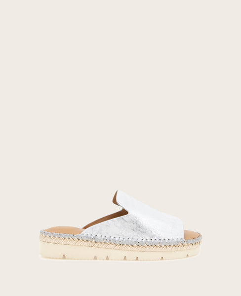 Leilani Silver Slip-On Sandal – Women's Platform Fit | KC