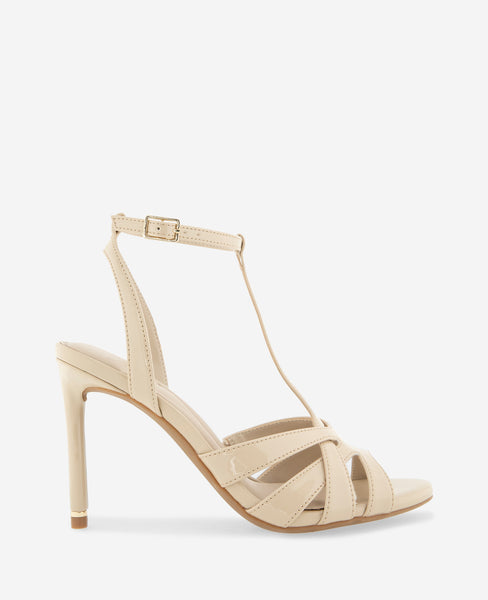 Liona Patent T-Strap Heel