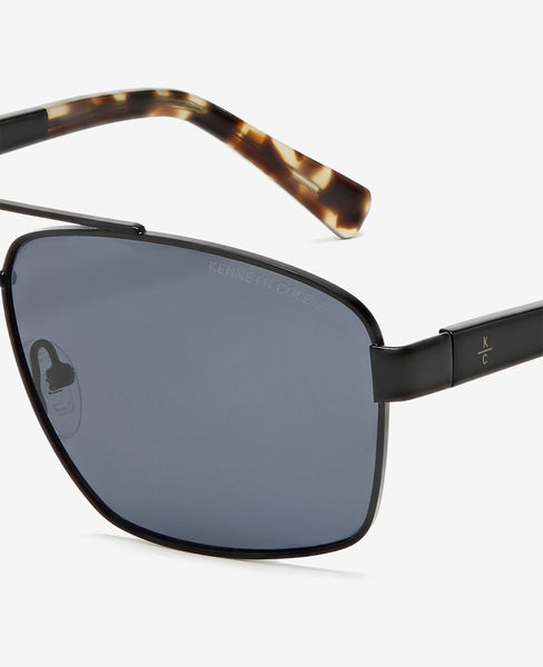 Matte Black Navigator Sunglasses – Polarized | Kenneth Cole