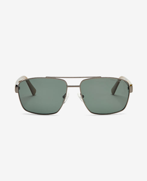 Shop Square Metal Navigator Sunglasses | Gunmetal KC Men's