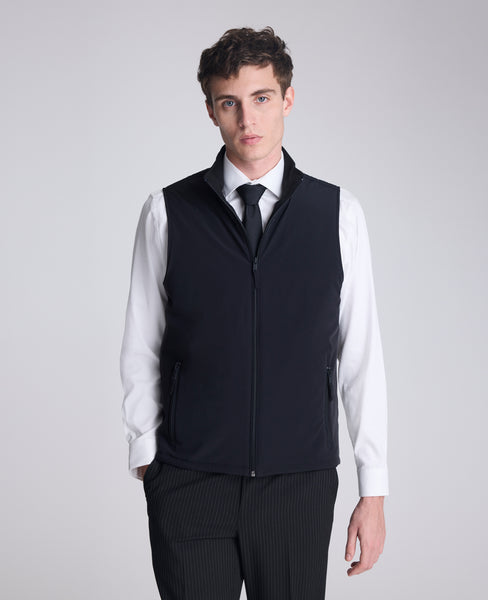 Shop Mixed Media Vest: Black, Lightweight Insulated | KC Shop Mixed Media Vest: Black, Lightweight Insulated | KC