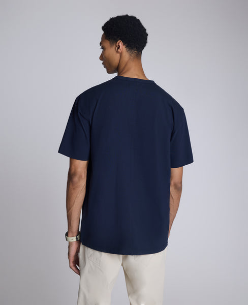 Shop Oversized Tee: Navy Crewneck, Stretch Cotton | KC
