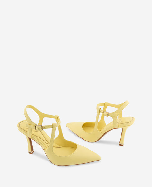 Romi Leather Ankle Slingback Heel