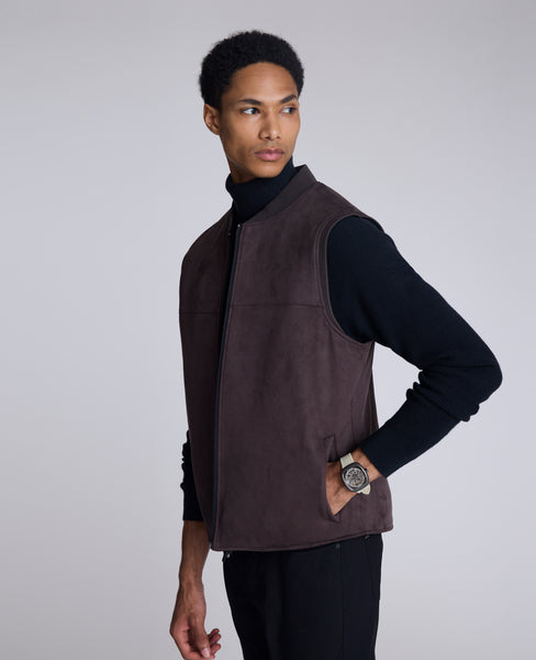 Manors Reversible V-Neck Vest - Black main image 0