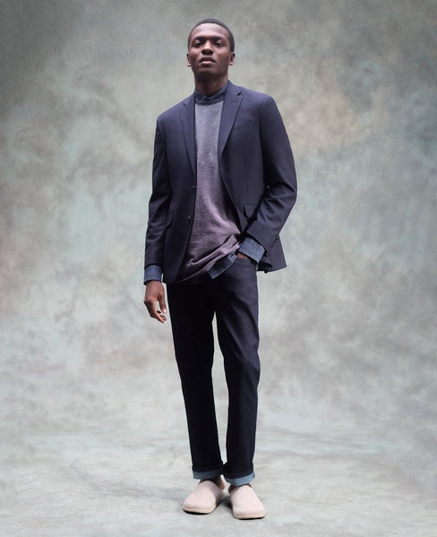 Shop Navy Slim-Fit Suit Jacket for Men – Kenneth Cole