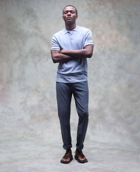 Shop Slim Tapered Flex 5-Pocket Pant – Teal | Kenneth Cole