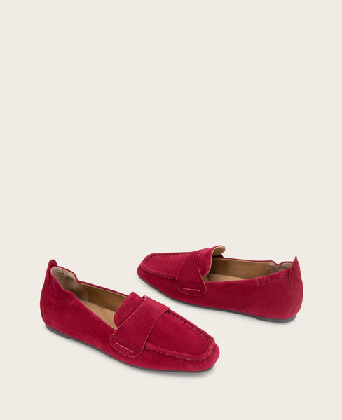 Shop Sophie Suede Loafer in Rio Red | Gentle Souls by KC display picture 3