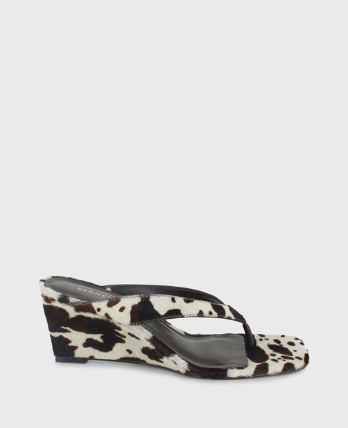 Shop Susannah Brown Calf Hair Wedge Sandal | Kenneth Cole