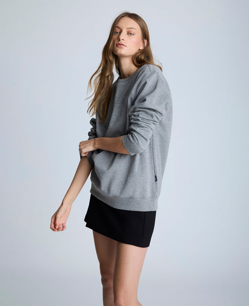 Embroidered Logo Sweatshirt, Unisex Charcoal | Kenneth Cole