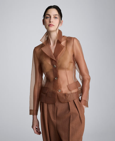 新品未使用品　nae ナエ　Carrie's No-collar Jacket Shop Zara WASHED RELAXED FIT JACKET at Beverly Center in Los