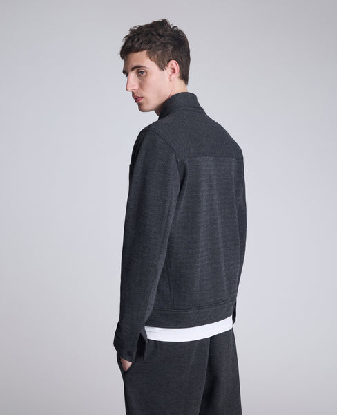 Trucker Jacket: Charcoal Mix, Soft Stretch | Kenneth Cole