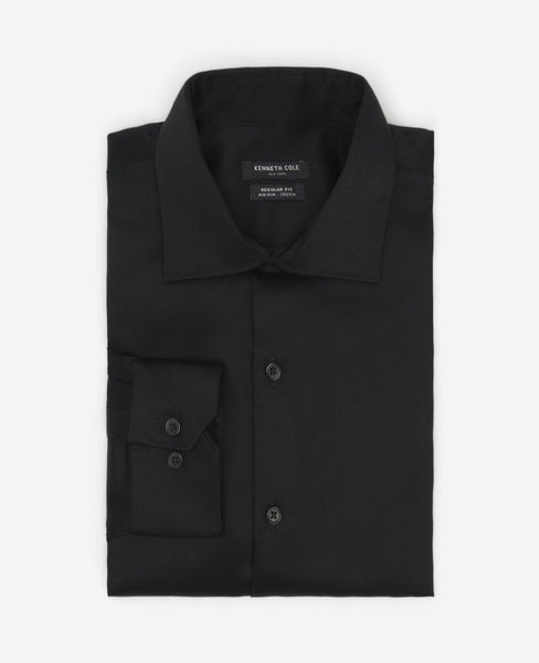 Black Stretch Dress Shirt Flex Fit with TEKFIT | KC Black Stretch Dress Shirt Flex Fit with TEKFIT | KC