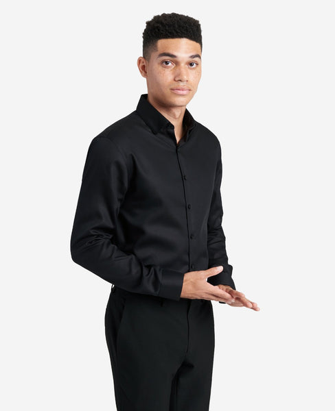 Kenneth Cole Men's Dress Shirt Slim Fit Stretch Collar Non Iron Solid Kenneth Cole Men's Dress Shirt Slim Fit Stretch Collar Non Iron Solid
