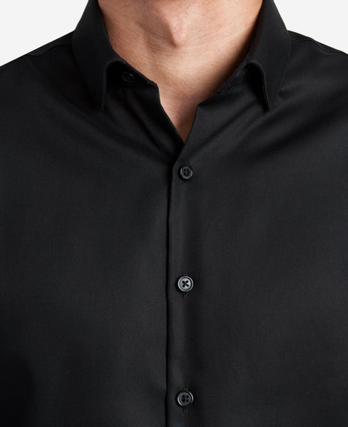 Kenneth Cole Men's Dress Shirt Slim Fit Stretch Collar Non Iron Solid
