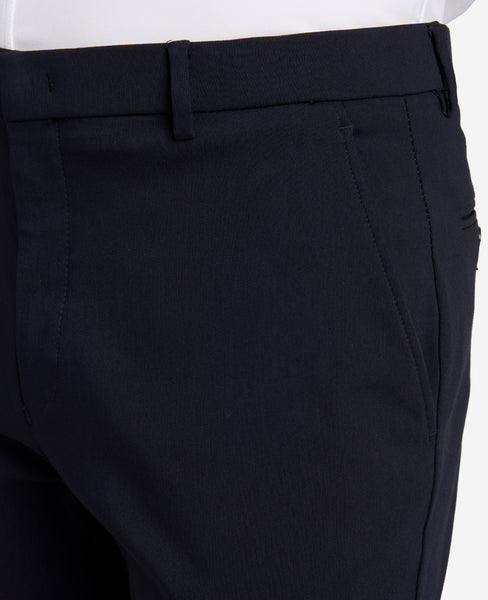 Shop Navy Stretch Twill Regular-Fit Pants | Kenneth Cole