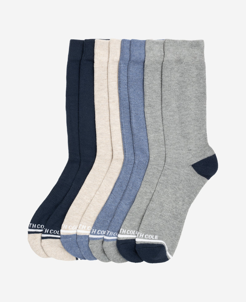 Kenneth Cole | Half Cushion Dress Crew Socks 4-Pack in MEDIUM GREY, Size: 10 to 13 Kenneth Cole | Half Cushion Dress Crew Socks 4-Pack in MEDIUM GREY, Size: 10 to 13