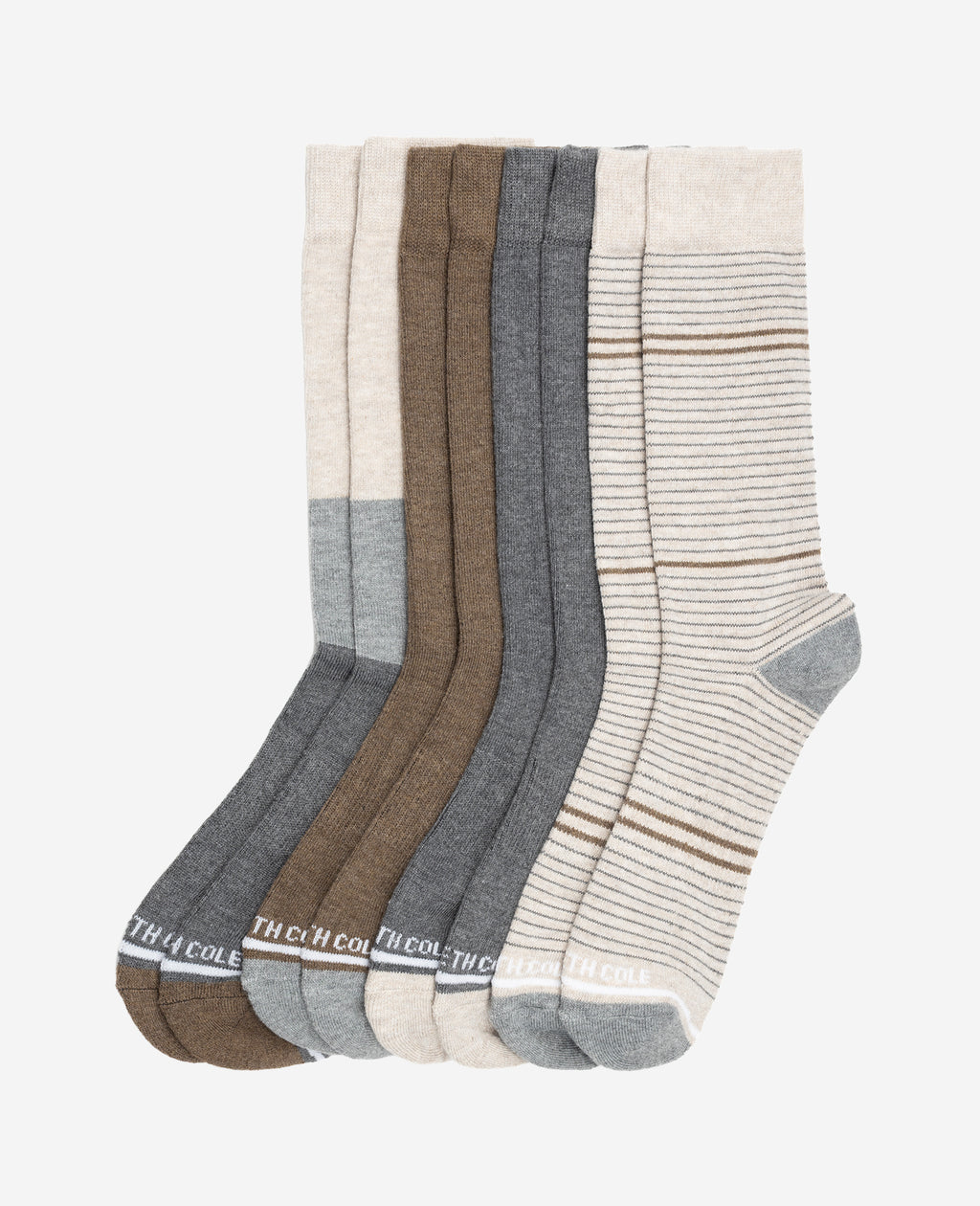 Kenneth Cole | Half Cushion Dress Crew Socks 4-Pack in PEYOTE HEATHER, Size: 10 to 13 Kenneth Cole | Half Cushion Dress Crew Socks 4-Pack in PEYOTE HEATHER, Size: 10 to 13