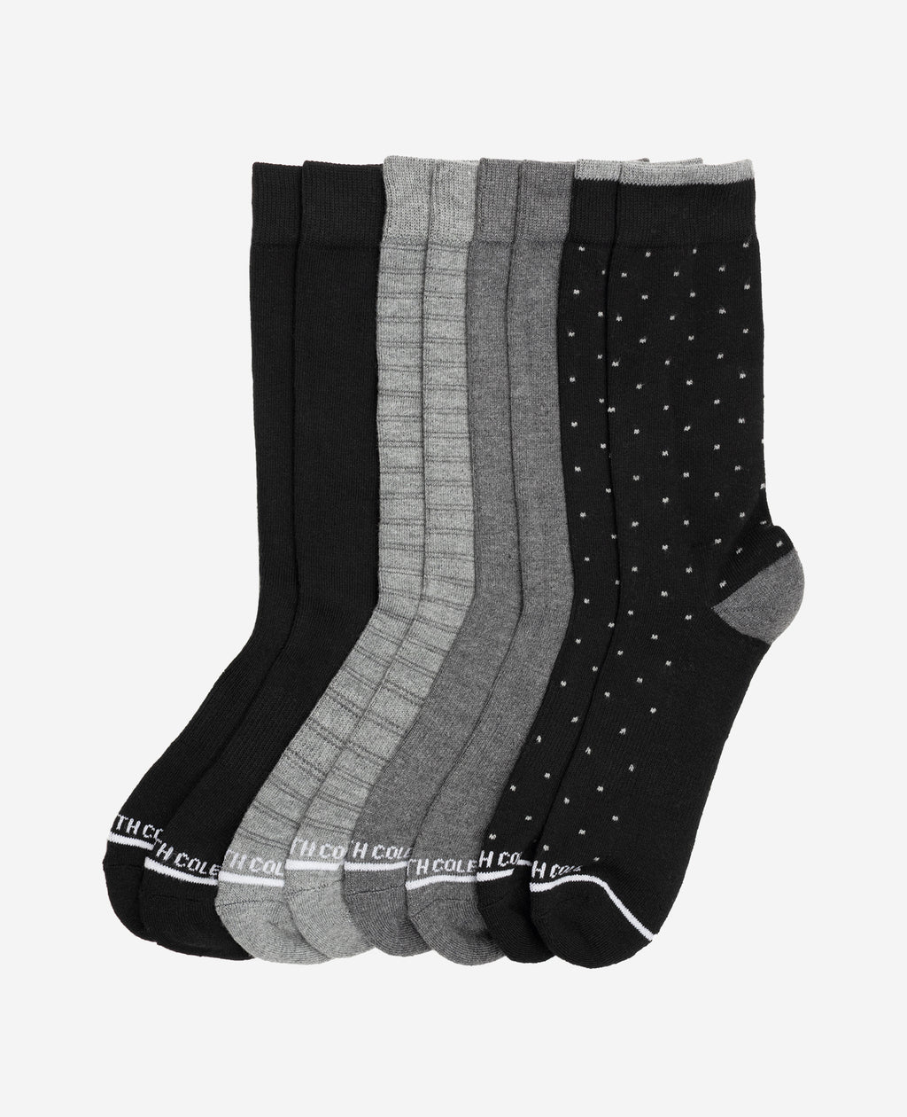 Kenneth Cole - Half Cushion Dress Crew Socks 4-Pack MENS SOCKS for Men 