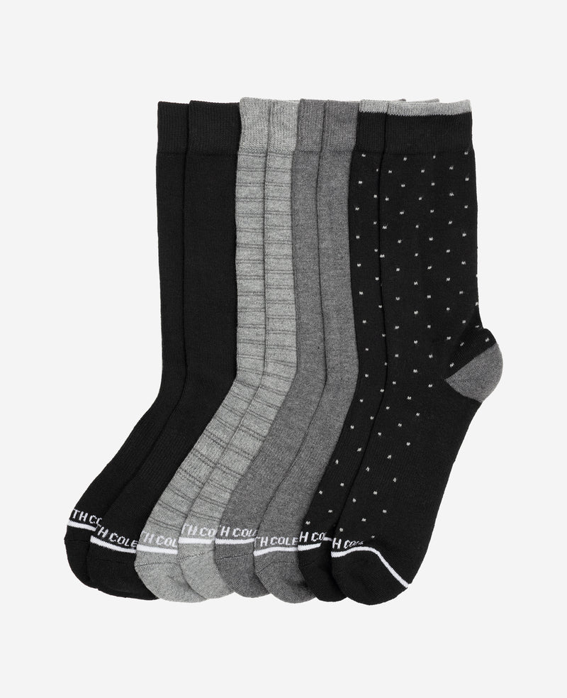 Buy Men's Half Cushion Dress Crew Socks 4-Pack Black | KC Buy Men's Half Cushion Dress Crew Socks 4-Pack Black | KC