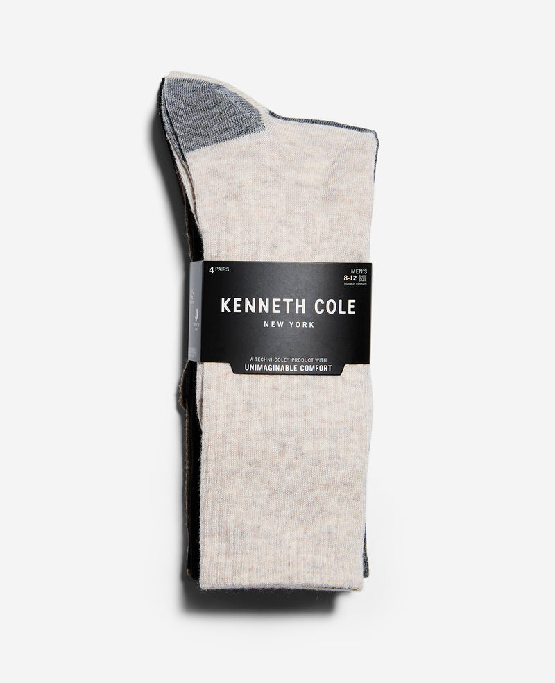 Kenneth Cole - Heather Crew Sock 4-Pack MENS SOCKS for Men